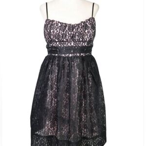 NWOT Ruby Rox black and pink lace dress